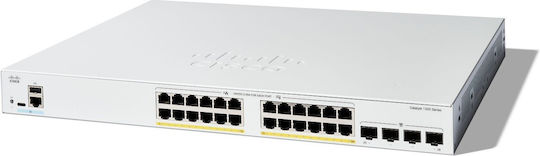 Cisco Catalyst 1300 Управление на L2 PoE+ Switch с 24 Портове Гигабитови (1Gbps) Ethernet
