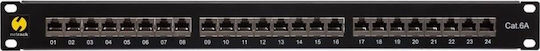 Netrack Patch Panel für Rack 19" 24 Ports Schwarz