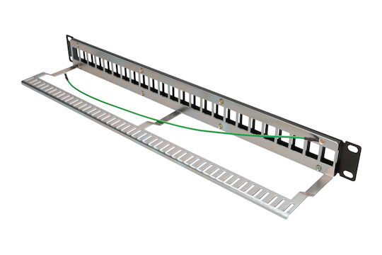 Extralink Patch Panel for Rack 1U 19" with 24 Ports Black