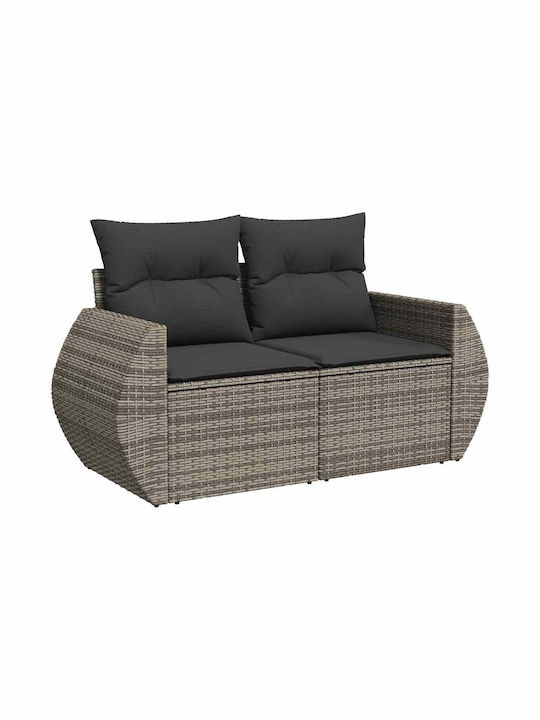 Corner Outdoor Sofa Rattan with Chest and Cushions 55x55x69cm