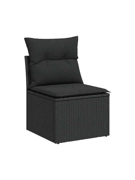 Corner Sofa Outdoor Rattan with Chest and Pillows 55x55x34cm