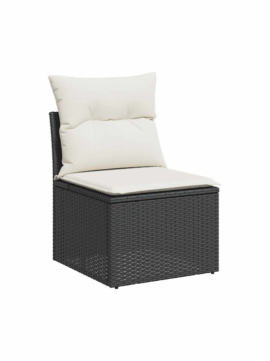 Corner Sofa Outdoor Rattan with Chest and Pillows 55x55x34cm