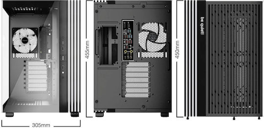 Be Quiet Light Base 600 LX Gaming Midi Tower Κουτί Υπολογιστή με Πλαϊνό Παράθυρο και RGB Φωτισμό Μαύρο