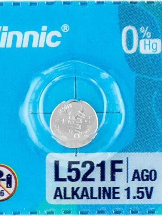 Vinnic AG0/L521F Αλκαλικές Μπαταρίες Ρολογιών LR60 1.5V 10τμχ