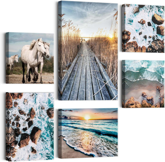 Decowalls 6 части Картина Платнен 100x140см