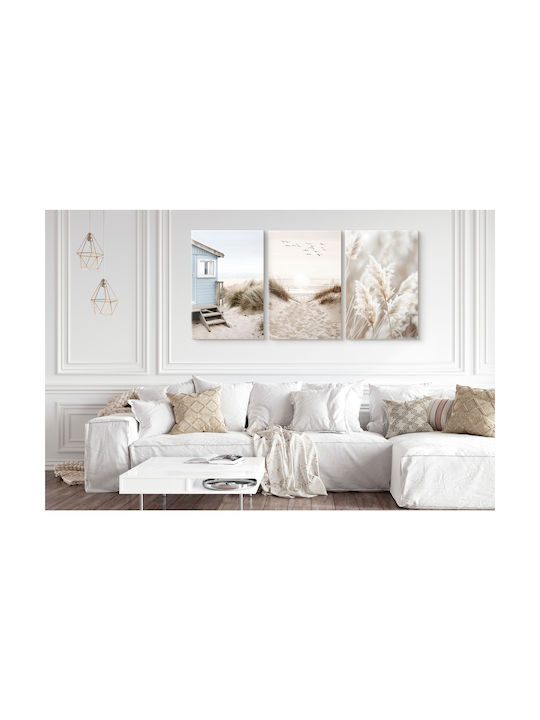 Decowalls Τρίπτυχος Πίνακας σε Καμβά 60x120cm