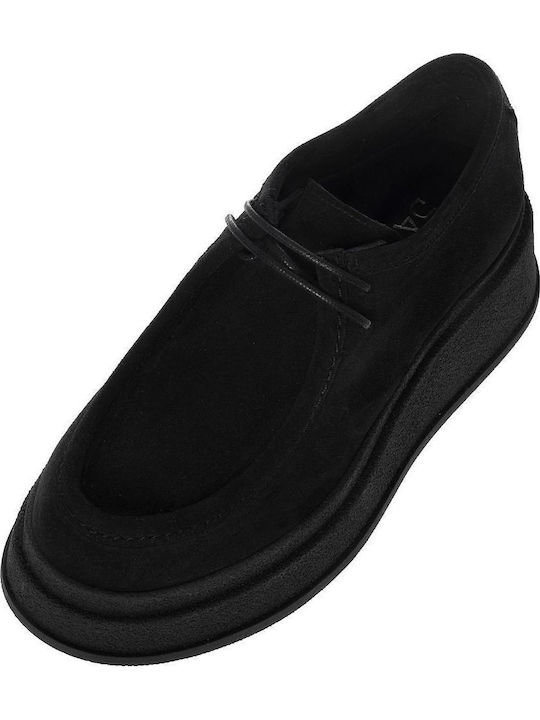 Leather Women's Moccasins in Black Color