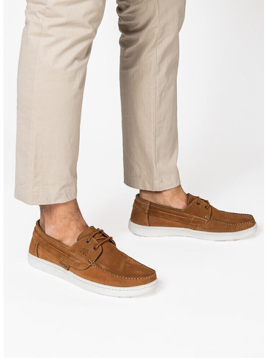 Men's Leather Boat Shoes Brown