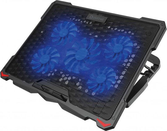 Omega Cooling Pad for Laptop up to 18" with 5 Fans and Illuminated PLCP5FB