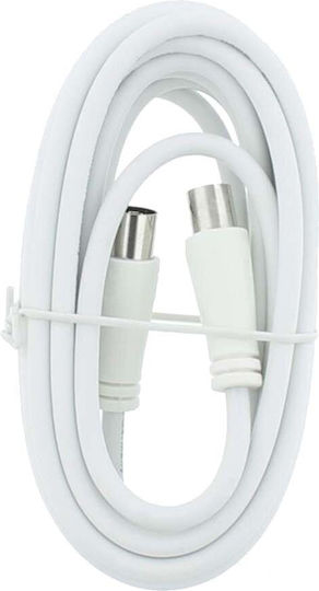 HAMA Antenna Cable Coax male - Coax female White 3m (00205046) 1pcs