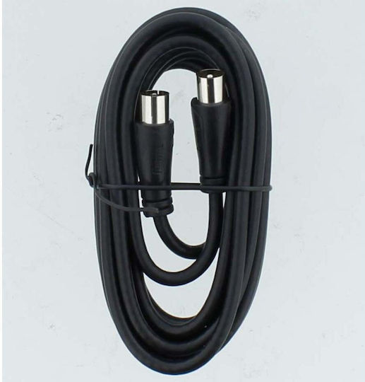 HAMA Καλώδιο Κεραίας Coax male - Coax female Μαύρο 3m (00205053)