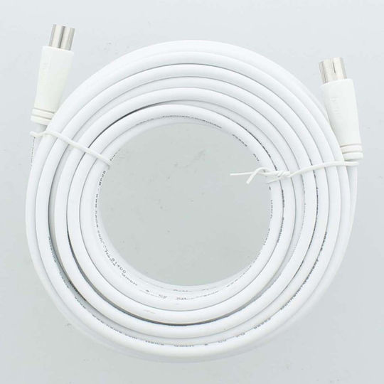 HAMA Καλώδιο Κεραίας Coax male - Coax female Λευκό 15m (00205050)