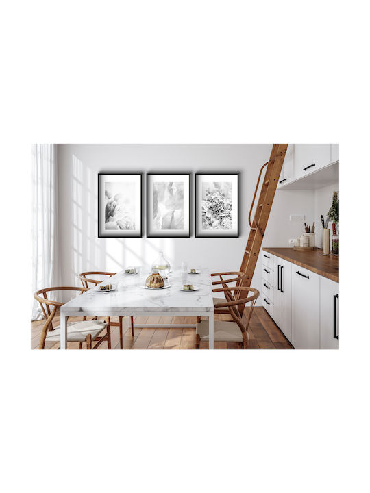Boho Wall Posters Bedroom Living Room Delicate Flowers Marble 3x 50x70