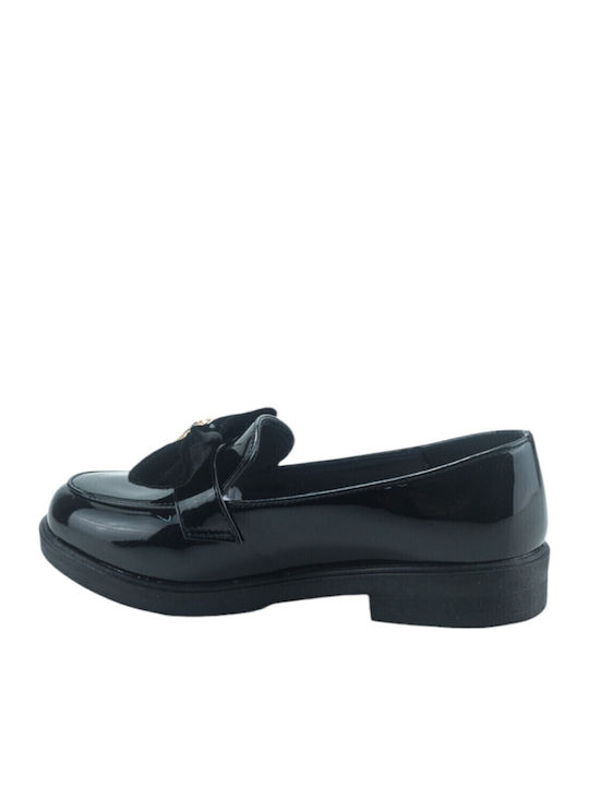 Kinder Slipper & Mokassins aus Lackleder Schwarze