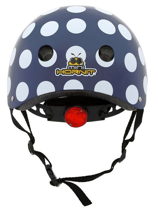 Hornit Polka Dot Cască pentru biciclete / trotinete pentru copii pentru biciclete BMX Albastru cu lumină LED încorporată