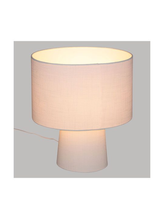 Metal Table Lamp for Socket E27 with White Shade and Base