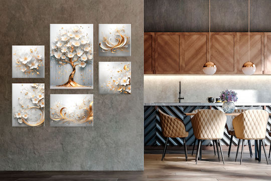 Decowalls 6-teilig Gemälde auf Leinwand 100x140cm