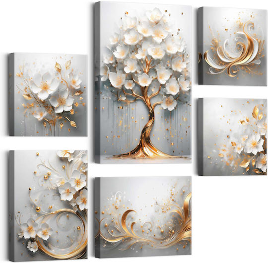 Decowalls 6-teilig Gemälde auf Leinwand 100x140cm