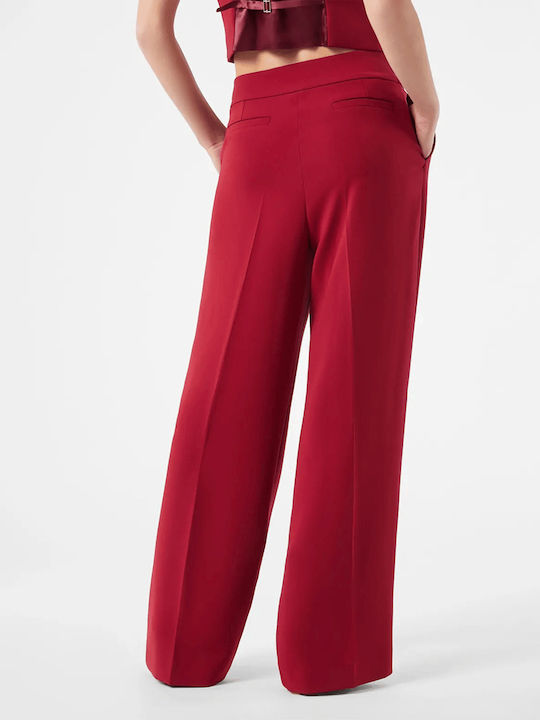 Women's Fabric Trousers Red