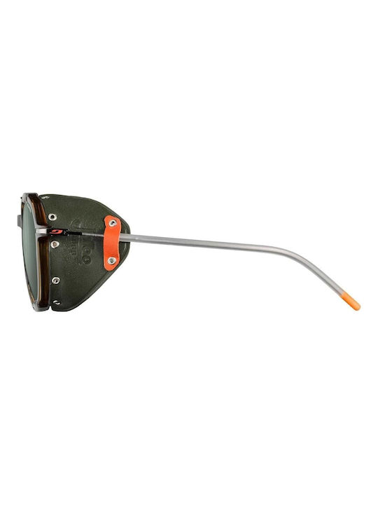 Julbo Unisex Sunglasses with Brown Tartaruga Metal Frame and Green Polarized Lens J5649051
