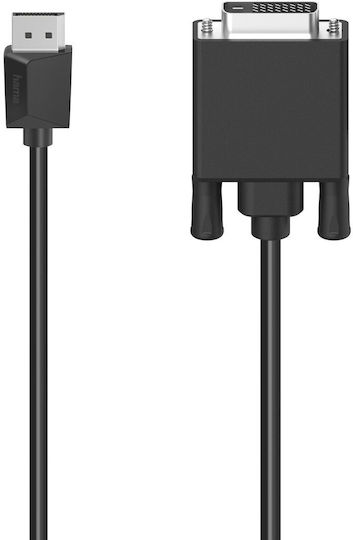 HAMA Кабел DVI-D Мъжки - DisplayPort Мъжки 1.5м Черен 00200713