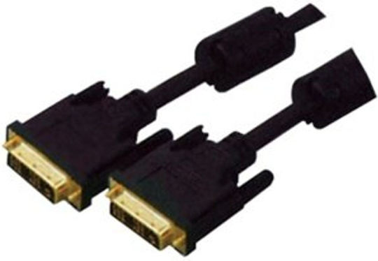 DM Pro Cable DVI-D male - DVI-D male 5m Μαύρο (DM3006-00-5)