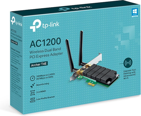 TP-LINK Archer T4E v5 Ασύρματη Κάρτα Δικτύου Wi‑Fi 5 (1200Mbps) PCI-e