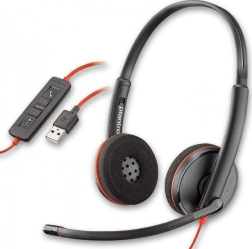 Poly Blackwire C3220 On Ear Multimedia Headphone with Microphone USB-C
