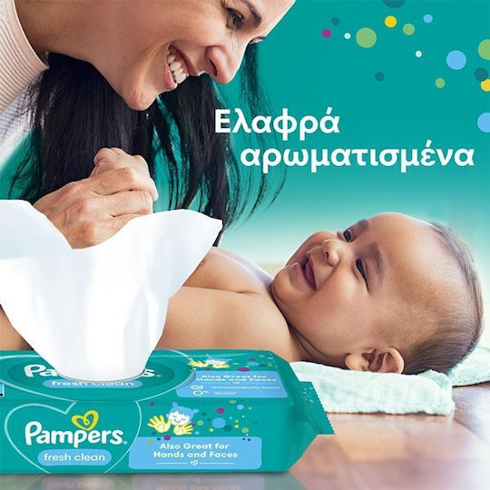 Pampers Fresh Clean Baby Wipes without Alcohol & Parabens 4x52pcs
