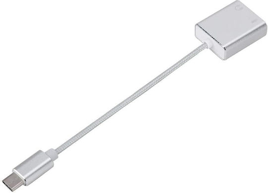 ATC Εξωτερική USB Κάρτα Ήχου 7.1 Τype-C σε Ασημί χρώμα