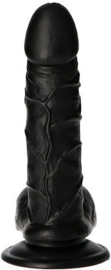 Toyz4lovers Ρεαλιστικό Dildo με Όρχεις και Βεντούζα Μαύρο 19cm
