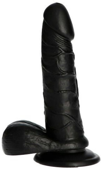 Toyz4lovers Ρεαλιστικό Dildo με Όρχεις και Βεντούζα Μαύρο 19cm