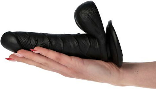 Toyz4lovers Ρεαλιστικό Dildo με Όρχεις και Βεντούζα Μαύρο 19cm