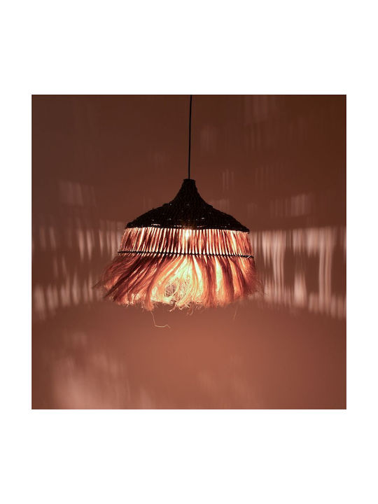 Inart Pendant Light Black Boho with Socket E27 50x50x50cm