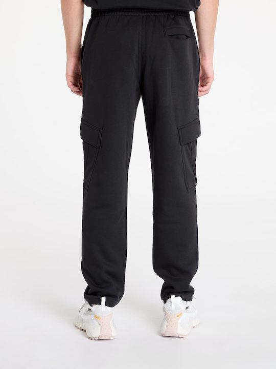Cargo Sweatpants with Elastic Black