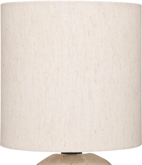 Ceramic Table Lamp with Beige Shade and Base