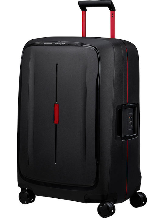 Samsonite Essens Spinner Mittlerer Hartschalenkoffer Charcoal/Rot mit 4 Rädern Höhe 69cm