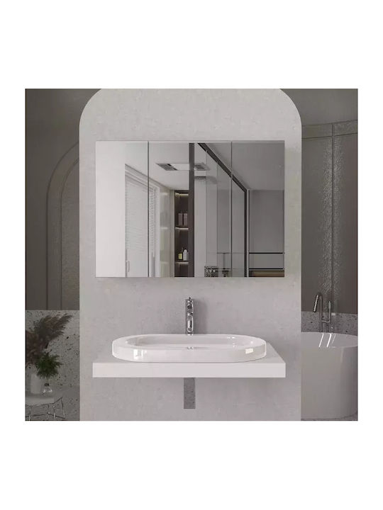 Megapap Oglindă de Baie 90x17.1cm Alb