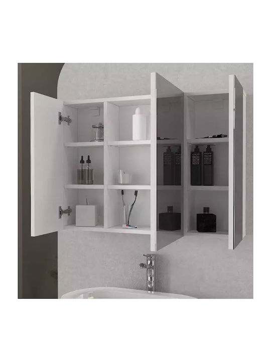 Megapap Oglindă de Baie 90x17.1cm Alb