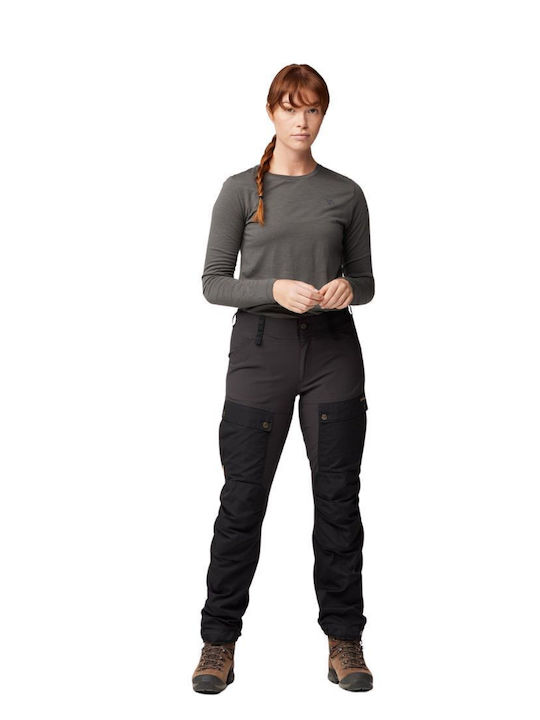 Fjallraven Keb Γυναικείο Μακρύ Παντελόνι Πεζοπορίας Μαύρο