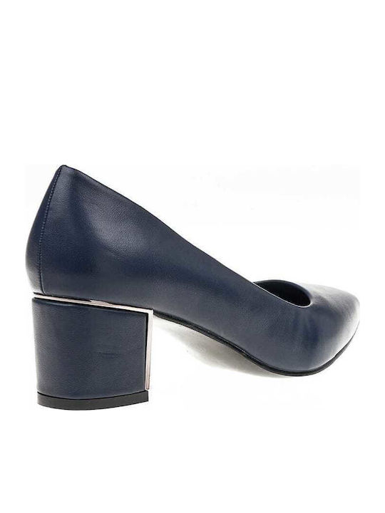 Verde Synthetic Leather Blue Heels