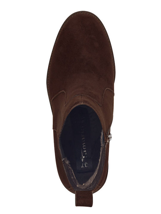 Leder Stiefeletten Damen Braun