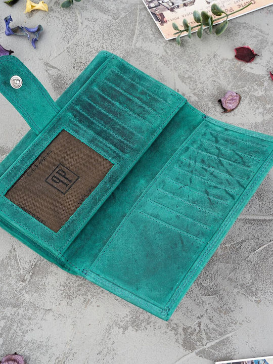Leather Women's Wallet Classic Green