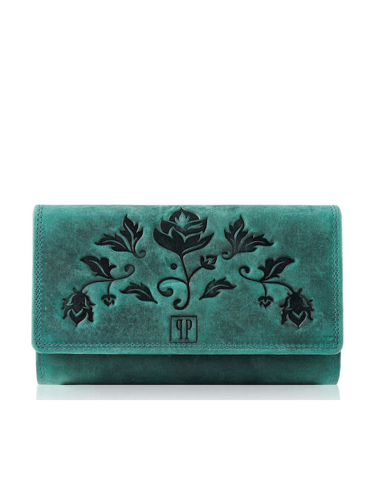 Leather Women's Wallet Classic Green