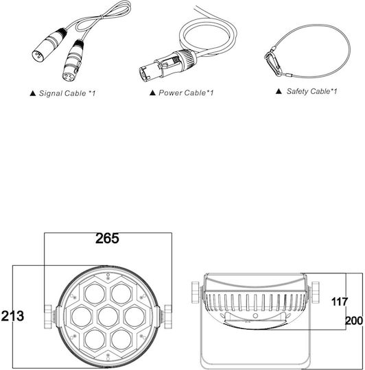 Afx Club-kaledo Par Can 7 X 10w Kaleidoscope Effect Led Сценичен Прожектор Осветително Тяло Проектор 7x10w Rgbw Led Par Led Лента