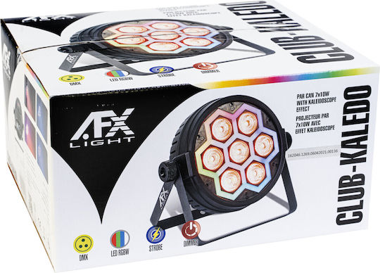 Afx Club-kaledo Par Can 7 X 10w Kaleidoscope Effect Led Сценичен Прожектор Осветително Тяло Проектор 7x10w Rgbw Led Par Led Лента