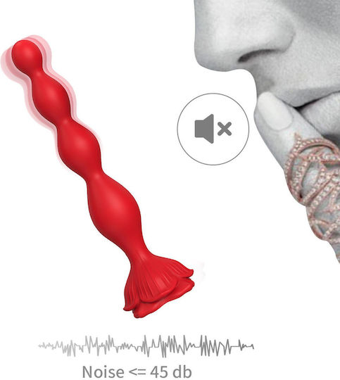 Vibrating Anal Plug Vibrator Rosestick Red 9 Vibration Functions