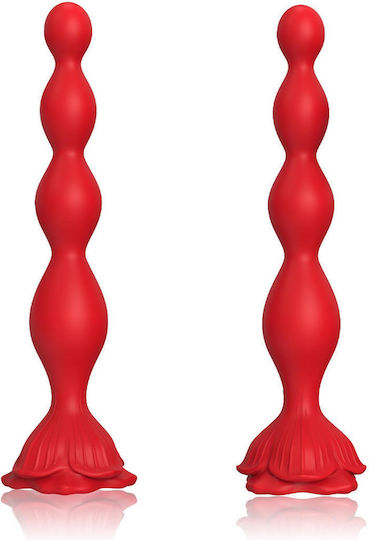 Vibrating Anal Plug Vibrator Rosestick Red 9 Vibration Functions