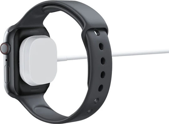 Магнитно зарядно устройство за Apple Watch бяло