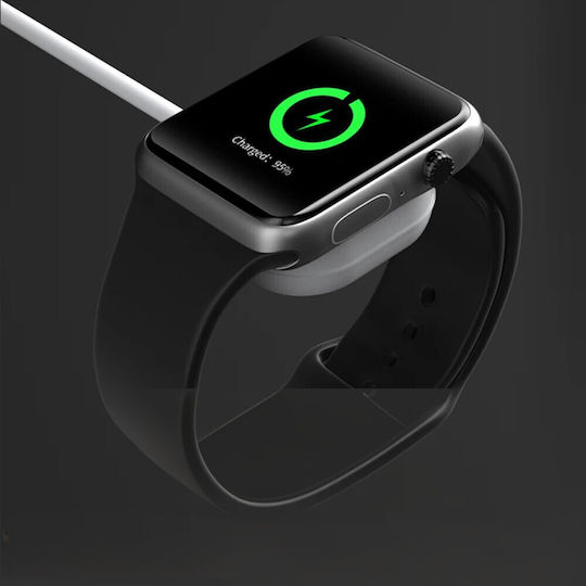 Магнитно зарядно устройство за Apple Watch бяло